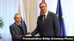 Ambasador Rusije u Beogradu Aleksandar Bocan Harčenko i predsednik Srbije Aleksandar Vučić, 5. novembar 2022.