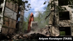 Снос дома в Москве, май 2017 года