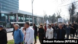 Protest radnika "Kosmosa", Banjaluka 20. mart 2015.