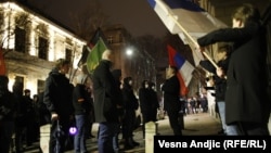 Neonacistička grupa "Zentropa Srbija" na dan smrti Milana Nedića, u Beogradu 4. februara