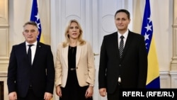 Članovi Predsjedništva BiH- Željko Komšić, Željka Cvijanović i Denis Bećirović.