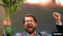 Lider krajnje desnih Švedskih demokrata Jimi Okeson posle izbora, 12. septembar 2022. 