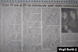 „Vizita neanunțată a Regelui Mihai, principala preocupare a ziarelor în decembrie 1990 Foto: Arhiva Biblioteca Centrală Universitară Carol I