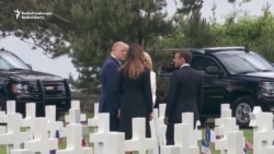 Trump Joins Macron At D-Day Commemoration In Normandy Trump Joins Macron At D-Day Commemoration In Normandy