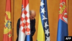 Zastava Crne Gore, Hrvatske, BiH i Srbije, foto arhiv