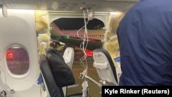 Boeing-737 MAX 9 компании Alaska Airlines после разгерметизации