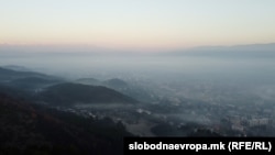 Поглед кон Скопје од Водно
