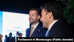 Predsjednik Crne Gore Jakov Milatović i premijer Dritan Abazović, sa jedne od nedavnih proslava. 