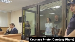 Александр Доценко и Анастасия Дюдяева на оглашении приговора