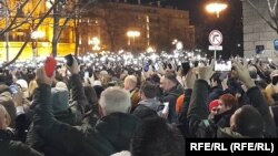 Sedmi protest ispred RIK-a, 24. decembar 2023.