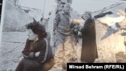 Civili u razrušenom istočnom dijelu Mostara, 1993.