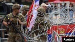 Pripadnici KFOR-a u Leposaviću, 31. maj 2023.