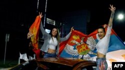 Pristalice Milatovića nakon pobjede na predsjedničkim izborima, 2. april