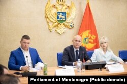 Poslanici Adžić i Laković na sjednici skupštinskog Odbora za bezbjednost