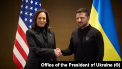 კამალა ჰარისი და ვოლოდიმირ ზელენსკი მშვიდობის სამიტზე, შვეიცარია, 2024 წლის 15 ივნისი