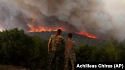 آتشسوزی گستردۀ جنگلی در یونان