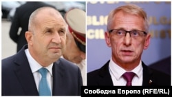 Президентът Румен Радев (вляво) и министър-председателят Николай Денков. Колаж.
