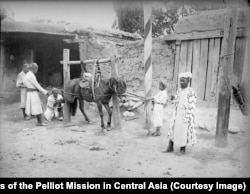 Kovač potkiva konja u Ošu.