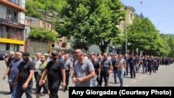 მაღაროელების საპროტესტო მსვლელობა ჭიათურაში, 12 ივნისი, 2023