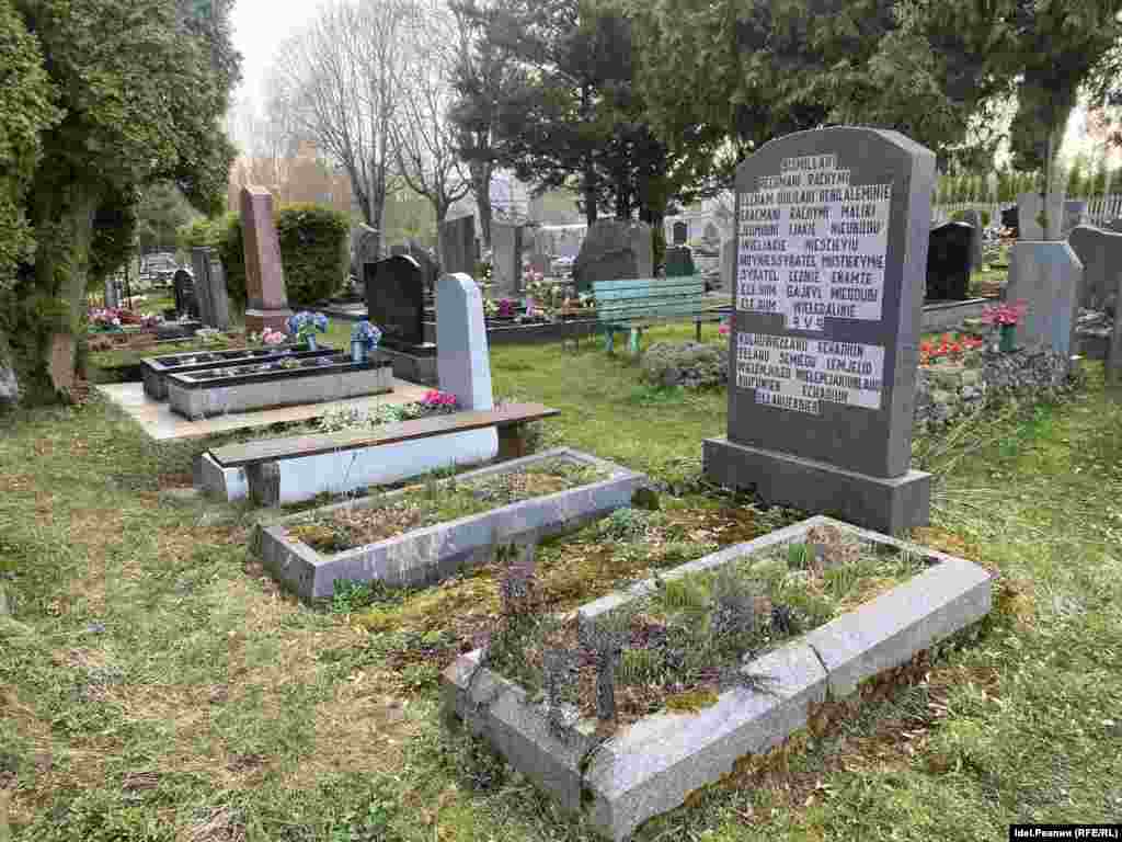 Мусульманские могилы на старо-татарском кладбище в селе Нямежис 