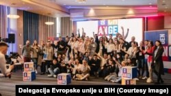 Studenti iz BiH, učesnici EU projekta u Sarajevu, maj 2023. godine. 