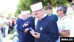 Poglavar Islamske zajednice u BiH Husein Kavazović u Potočarima, 11. juli 2024.