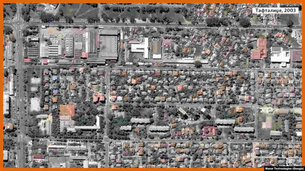 Mirno naselje Taftalidze, koje se nalazi u okviru opštine Karpoš, izraslo je u naselje sa velikim potencijalom za izgradnju. Stanovnici kažu da se sada plaše poplava, velikog zagađenja vazduha, uzurpiranih parkova, sječe šume. Betoniranje mirnog naselja ovjekovječilo je nekoliko privrednika iz građevinskog sektora, od kojih većina u vrijeme mandata Stevče Jakimovskog, načelnika skopske općine Karpoš.