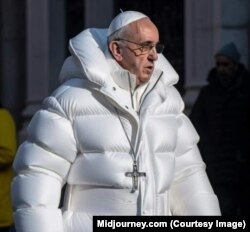 Fotografija pape napravljena na osnovu alata umjetne inteligencije