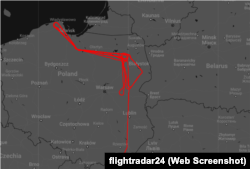 ამერიკული Global Hawk-ის მარშრუტი 2024 წლის 13 ივლისი