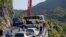 Traffic accident, the bus fell off the road Cetinje - Budva, Montenegro - screenshot