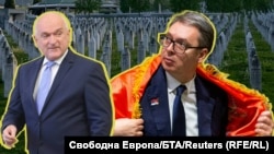 Vršilac dužnosti premijera Bugarske Dimitar Glavčev i predsednik Srbije Aleksandar Vučić, RSE grafika 