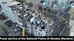 Наслідки чергового російського обстрілу міста Мирноград на Донеччині, 13 березня 2024 року 