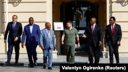 Delegacija Afričke Unije tokom posete Kijevu, 16. jun 2023.