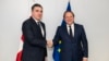 ბრიუსელი. საქართველოს საგარეო საქმეთა მინისტრი ილია დარჩიაშვილი, ევროკომისარი სამეზობლო და გაფართოების საკითხებში ოლივერ ვარჰეი