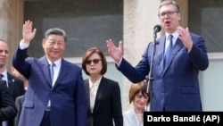 Kineski predsednik Si Đinping sa predsednikom Srbije Aleksandrom Vučićem tokom posete Beogradu, 8. maja 2024.