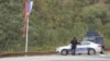Kosovska policija na ulazu u selo Banjska, Zvečan, na severu Kosova.