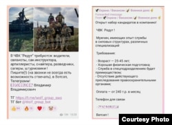 „რედუტის“ მიერ დაქირავების შეტყობინებები