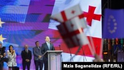 ევროკავშირის ელჩი პაველ ჰერჩინსკი ევროპის დღისადმი მიძღვნილ ღონისძიებაზე. 9 მაისი, 2024 წელი