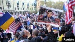 Demonstracije su organizirale gruzijske opozicijske stranke u Tbilisiju, Gruzija, 9. aprila 2023.