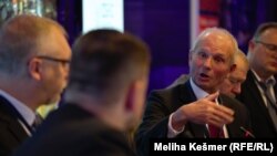 Dejvid Lidington tokom diskusija na Sarajevskoj sigurnosnoj konferenciji, 16. oktobar 2023.