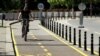 A new bike lane in Sofia, Bulgaria, part of a new traffic organization that sparked protests over the reduction of parking spaces. 