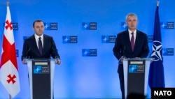 ირაკლი ღარიბაშვილი და ანდერს ფოგ რასმუსენი. 26 აპრილი, 2023 წ.