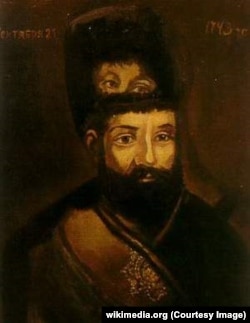 Один из странных артефактов времен восстания: портрет Емельяна Пугачева, написанный поверх портрета Екатерины II