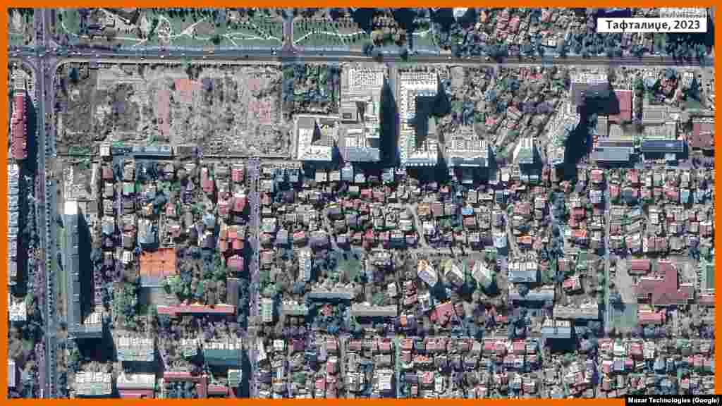 Mirno naselje Taftalidze, koje se nalazi u okviru opštine Karpoš, izraslo je u naselje sa velikim potencijalom za izgradnju. Stanovnici kažu da se sada plaše poplava, velikog zagađenja vazduha, uzurpiranih parkova, sječe šume. Betoniranje mirnog naselja ovjekovječilo je nekoliko privrednika iz građevinskog sektora, od kojih većina u vrijeme mandata Stevče Jakimovskog, načelnika skopske općine Karpoš.