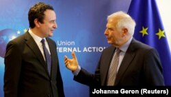 Premijer Kosova Aljbin Kurti i visoki predstavnik EU Žozep Borelj