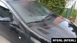 Još jedna fotografija automobila zapaljenog 31.marta 2023. na severu Kosova