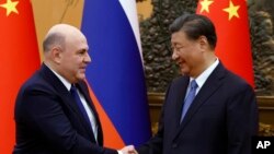 Mihail Mišustin i Xi Jinping u Pekingu, Kina, 20. decembra 2023.