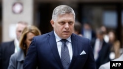 Slovački premijer Robert Fico na samitu Evropskog saveta, Brisel, 18. aprila 2024.