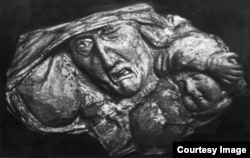 "Лицо фашизма". Дерево, корень, березовая кора. 1961 год