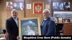 Predsjednik Opštine Pljevlja Dario Vraneš i predsjednik Skupštine Crne Gore Andrija Mandić